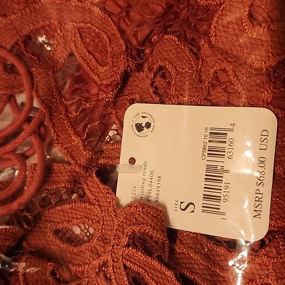 NWT Free People Women's Adella Lace Ruffle Top - Picture 4 of 4